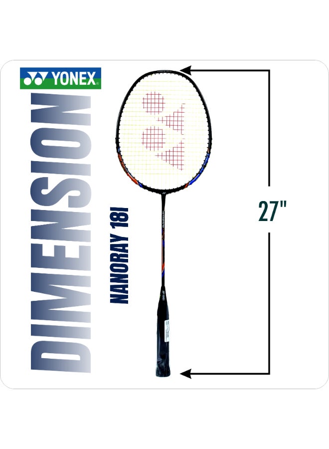 يونيكس مضرب تنس الريشة Yonex Nanoray Light 18i مع غطاء كامل - إطار خفيف الوزن وعالي السرعة لتأرجح سريع وتحكم دقيق وأداء شامل - Image 4